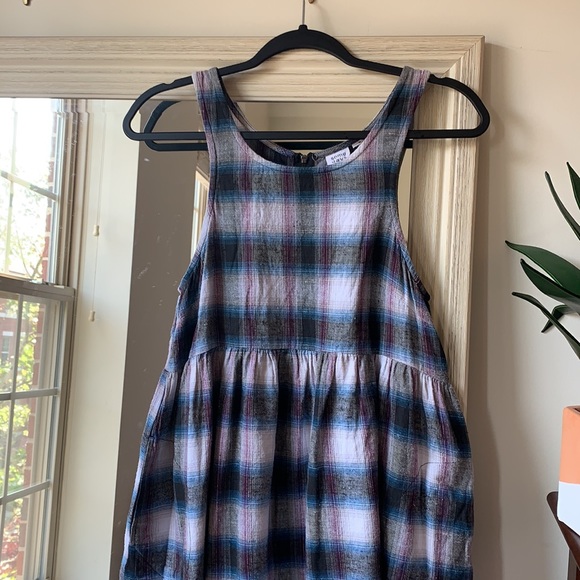 SOMEDAYS LOVIN purple & blue plaid dress (small) ✨ - Picture 3 of 4